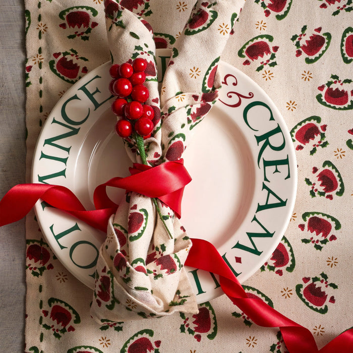 Emma Bridgewater Christmas Toast & Marmalade Mince Pies Medium Dinner Plate, 8.5 Inch
