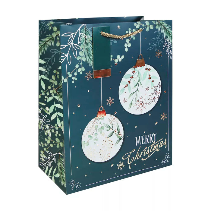 Eurowrap Blue Bauble Merry Christmas Gift Bag