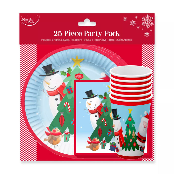 Eurowrap Christmas 25 Piece Party Pack