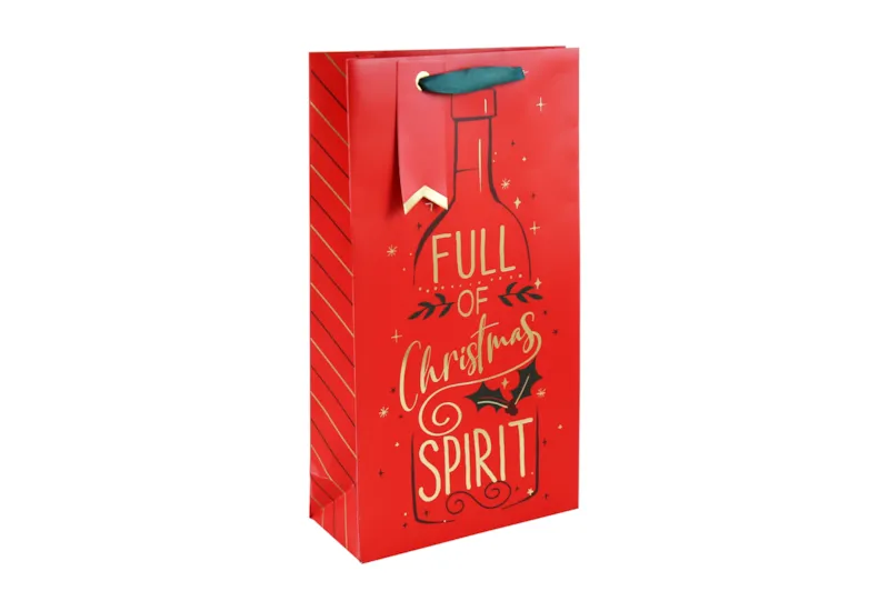 Eurowrap Christmas Spirit Double Bottle Gift Bag