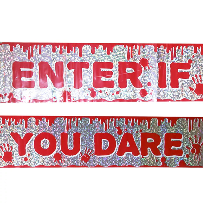 Eurowrap Halloween Foil Banner 2.6m Enter If You Dare