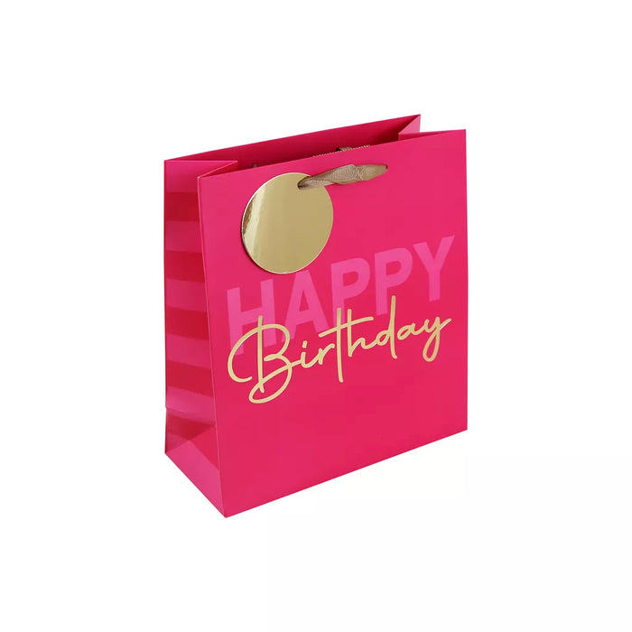 Eurowrap Pink Happy Birthday Gift Bag