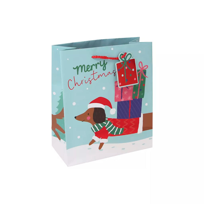 Eurowrap Christmas Dachshund Gift Bag