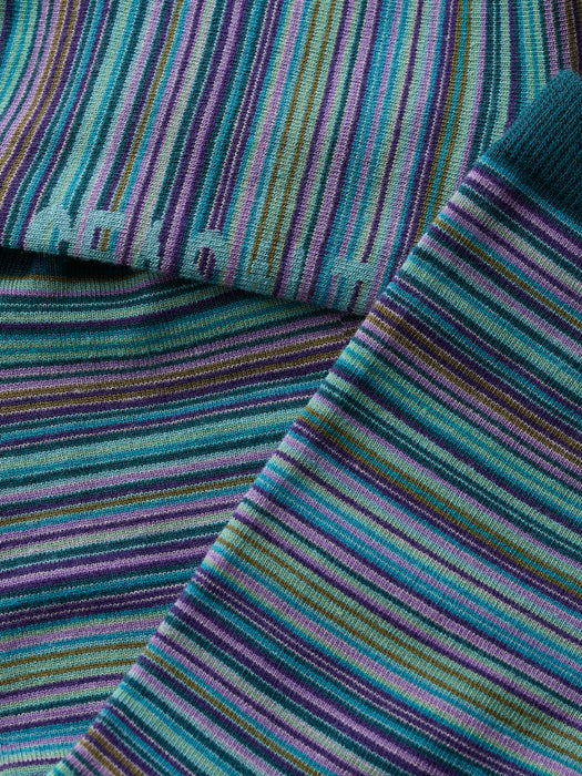 Seasalt Men's Everyday Socks In Ripple Marks Loganberry Multi