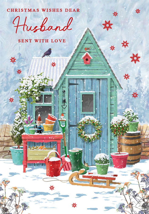 Nigel Quiney 'Christmas Wishes Dear Husband Sent With Love' Christmas Card