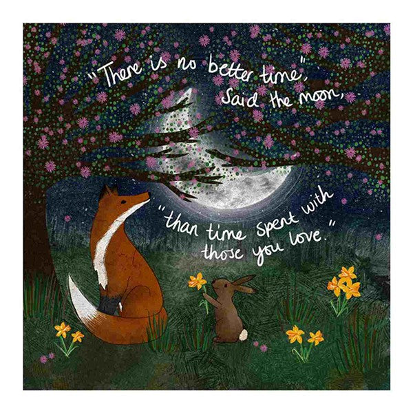 Fox Under The Moon Hug In A Book