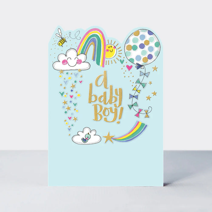 Rachel Ellen Fred & Ginger A Baby Boy Card