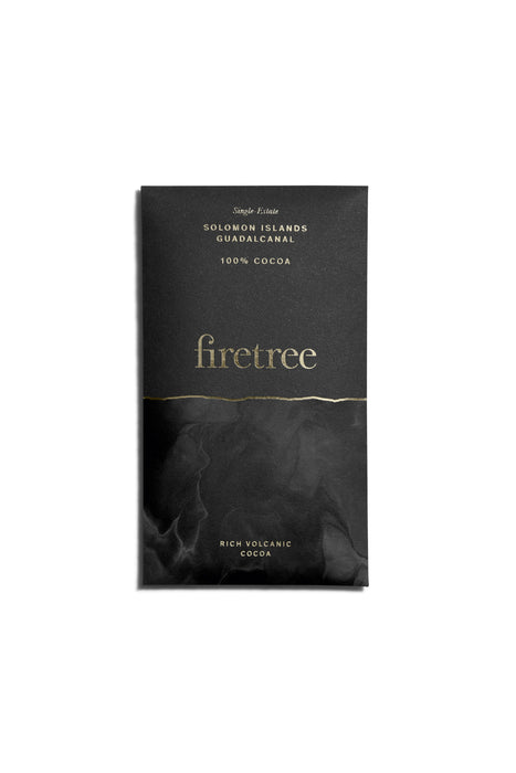 Firetree Solomon Islands Guadalcanal 100% Rich Volcanic Dark Chocolate Bar 65g