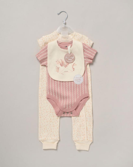 Rock a Bye Boutique Flowers 3 piece layette set