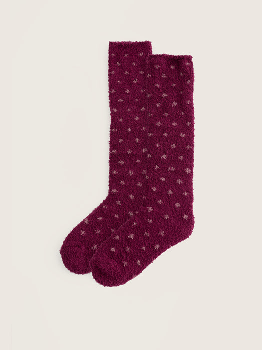 Seasalt Women's Fluffies Socks Long In Confetti Plum Berry