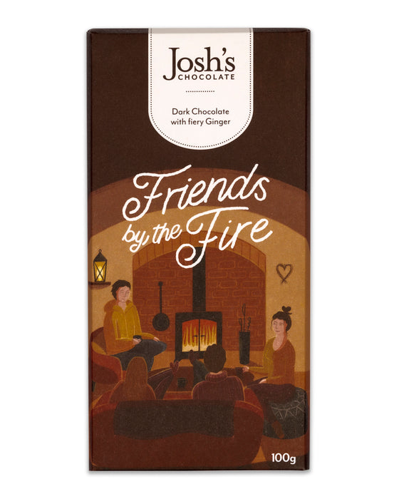 Josh's Chocolate Friends By The Fire Dark Chocolate With Fiery Ginger Chocolate Bar