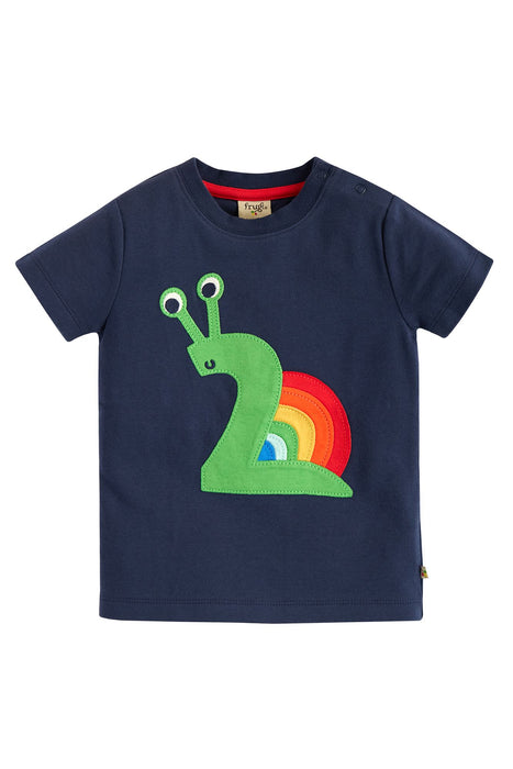 Frugi Magic Number T-Shirt Indigo Snail Number 2