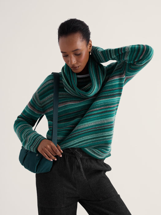 Seasalt Women's Fruity Snood In Ripple Marks Dune Grass Mix