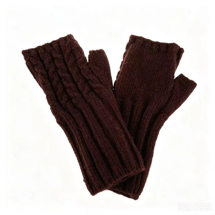 Park Lane Red Mahogany Fingerless Gloves