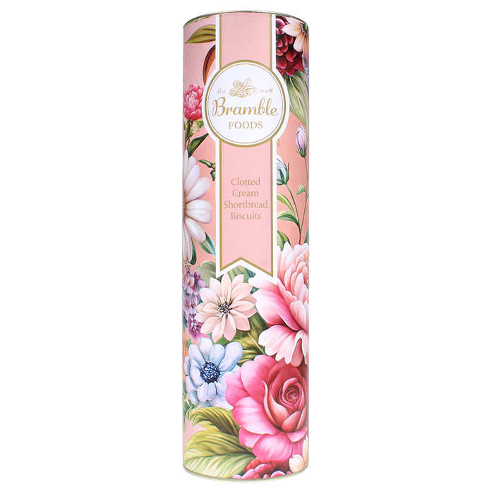 Bramble Victorian Floral Tube With Clotted Cream Cookies 200g