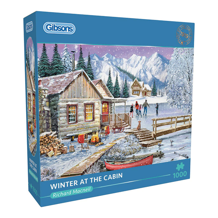 Gibsons Winter At The Cabin Jigsaw Puzzle 1000 Piece