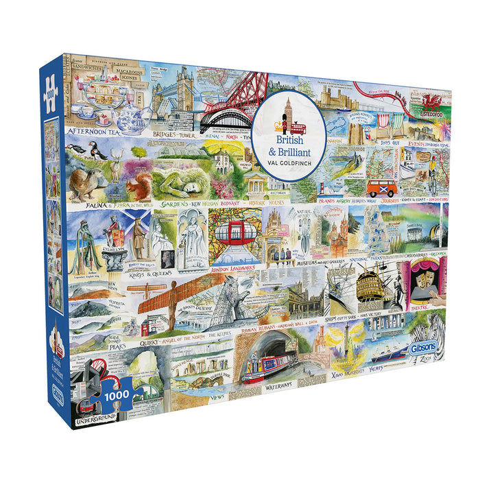 Gibsons British & Brilliant 1000pc Jigsaw Puzzle