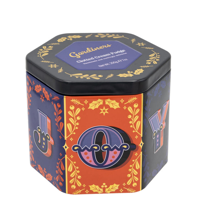 Gardiners Clotted Cream Fudge Hexagonal Tin