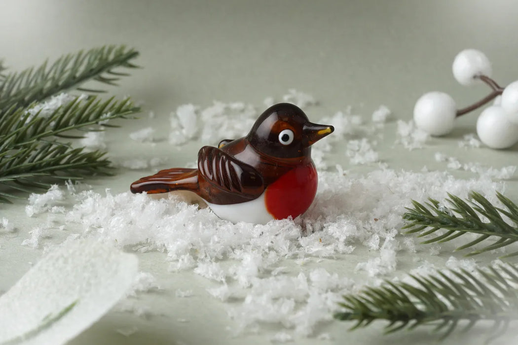 CGB Winter Robin Glass Figure