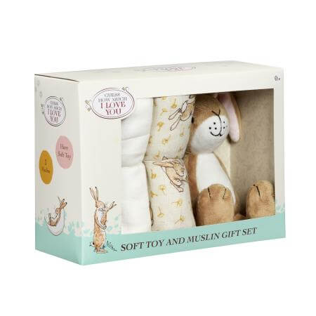 Rainbow Designs Guess How Love I Love You Toy and Muslin Set