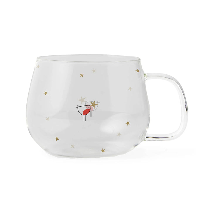 Belly Button Robins Glass Mug
