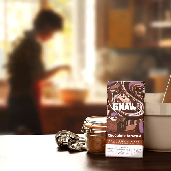 Gnaw Chocolate Brownie Flavour Milk Chocolate Bar
