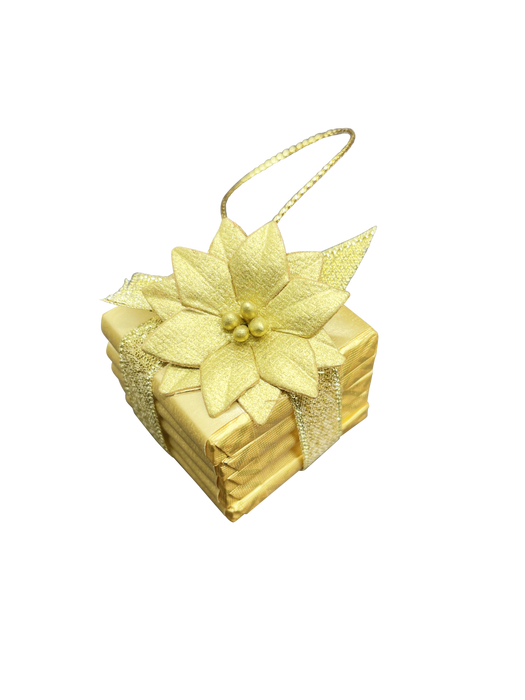 House Of Flavours Gold Poinsettia Stack Of 5 Milk Chocolate Bars