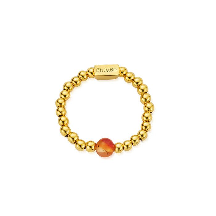 Chlobo Gold Fearless Light Mini Ring Medium