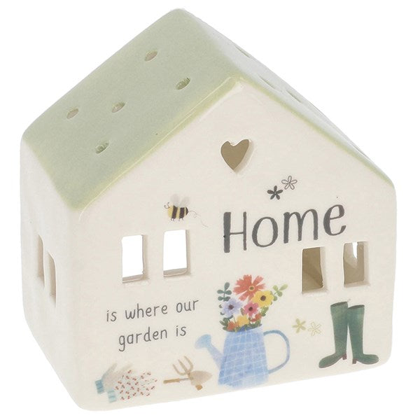 Happy Garden Tealight House Home