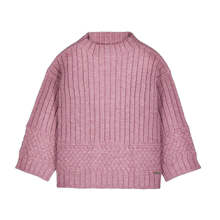 Mayoral Girls Textured Jumper In Violet Mix