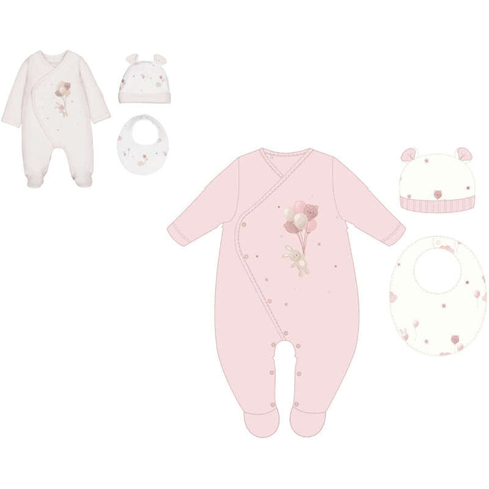 Mayoral Girls Gift Set In Baby Rose