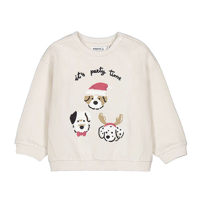 Mayoral Boys Pullover Without Hoodie In Stone