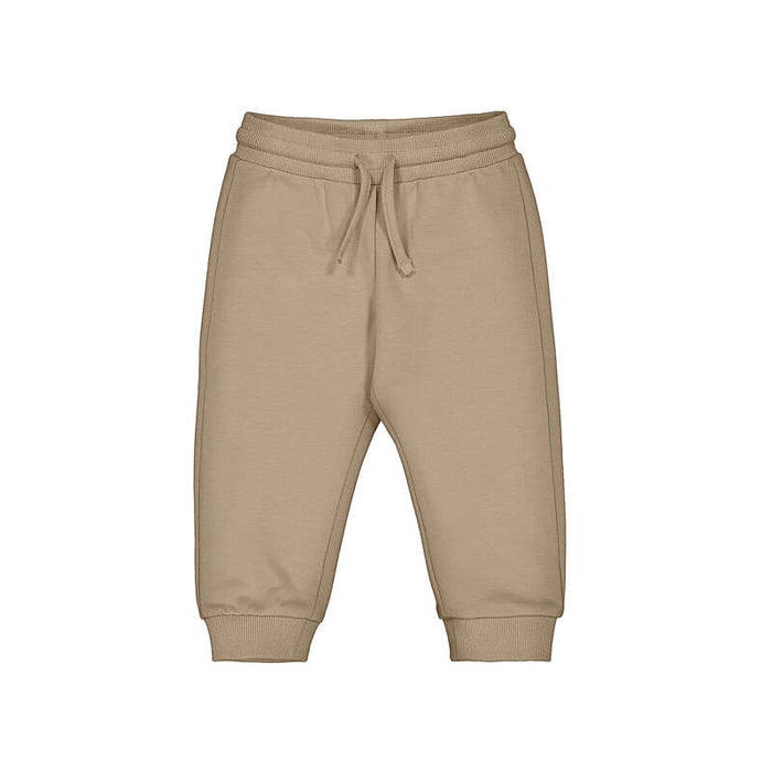 Mayoral Boys Basic Cuffed Fleece Trousers in Hazelnut