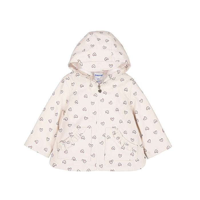 Mayoral Girls Rain Coat In Biscuit