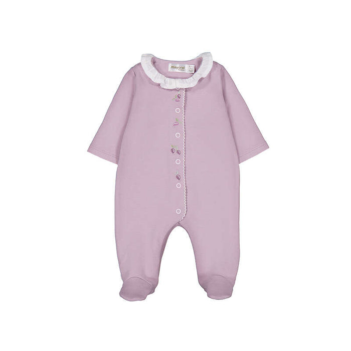 Mayoral Girls Romper In Mauve