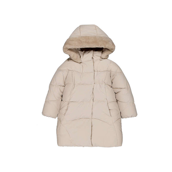 Mayoral Girls Long Coat In Cashew