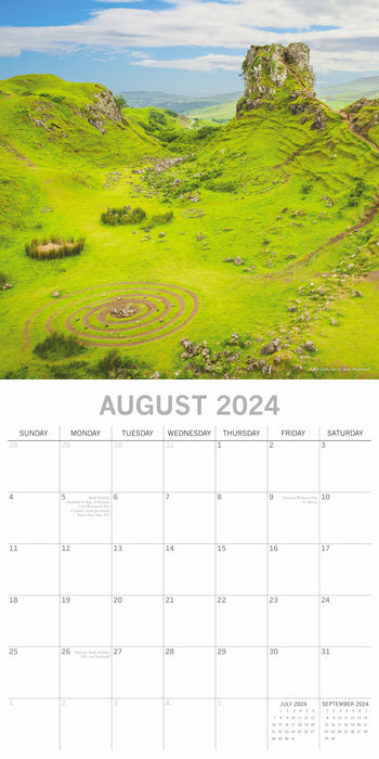 The Gifted Stationary Company 2024 Square Wall Calendar - Beautiful Britain