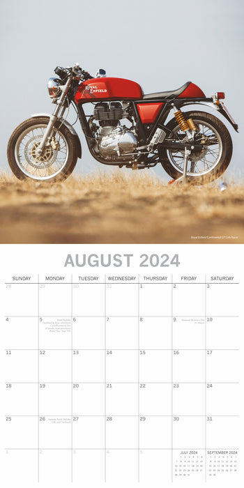 The Gifted Stationary Company 2024 Square Wall Calendar - Classic Bikes