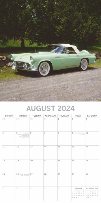 The Gifted Stationary Company 2024 Square Wall Calendar - Classic Cars