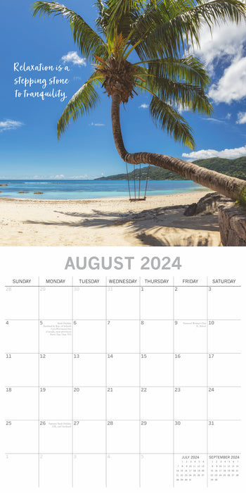 The Gifted Stationary Company 2024 Square Wall Calendar - Tranquillity