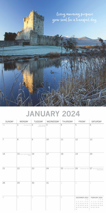 The Gifted Stationary Company 2024 Square Wall Calendar - Tranquillity