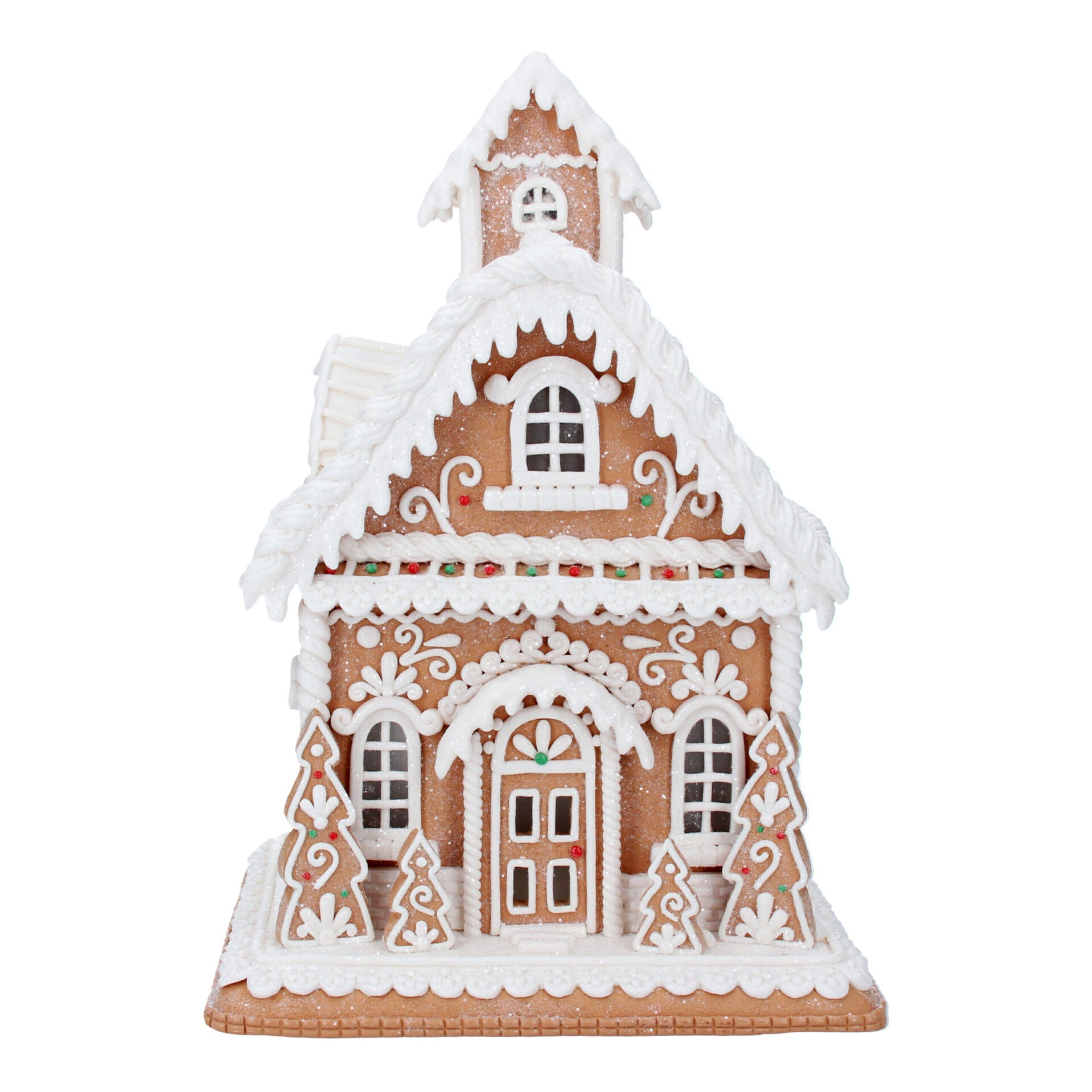 Gisela Graham Gingerbread Multi Colour Sweets LED House Ornament main image 1