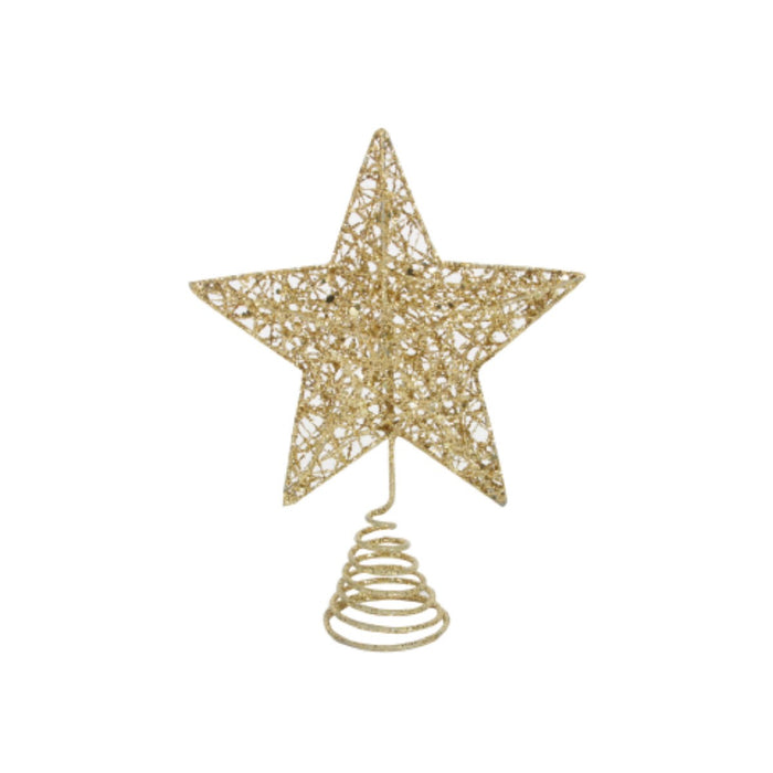 Gisela Graham Gold Mesh Wire Tree Top Star