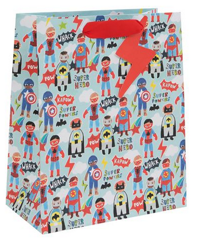 Glick Superhero Design Large Gift Bag