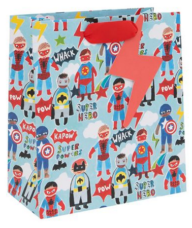 Glick Superhero Design Medium Gift Bag