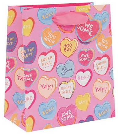 Glick Loveheart Sweets Design Medium Gift Bag