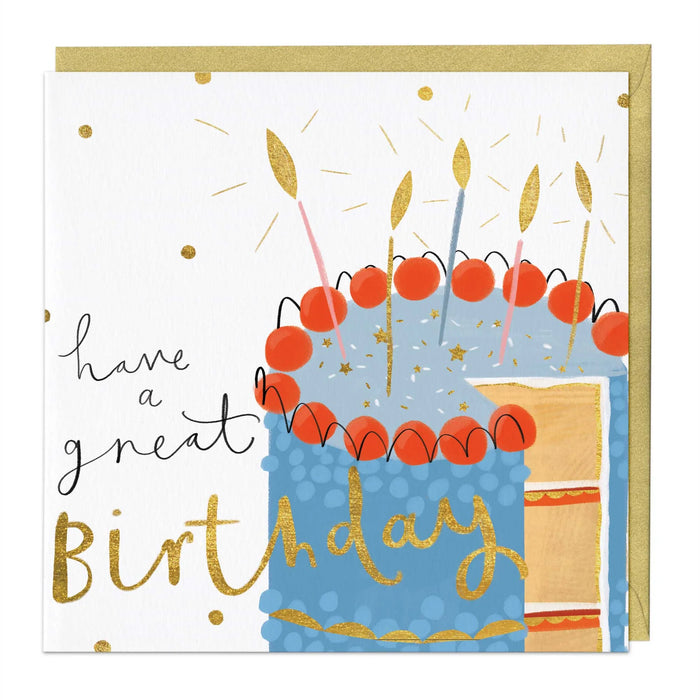 Whistlefish Men's Big Cake Birthday Card