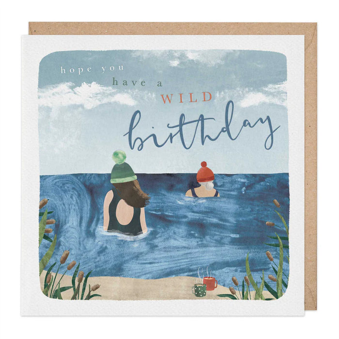 Whistlefish Wild Swimmers Birthday Card