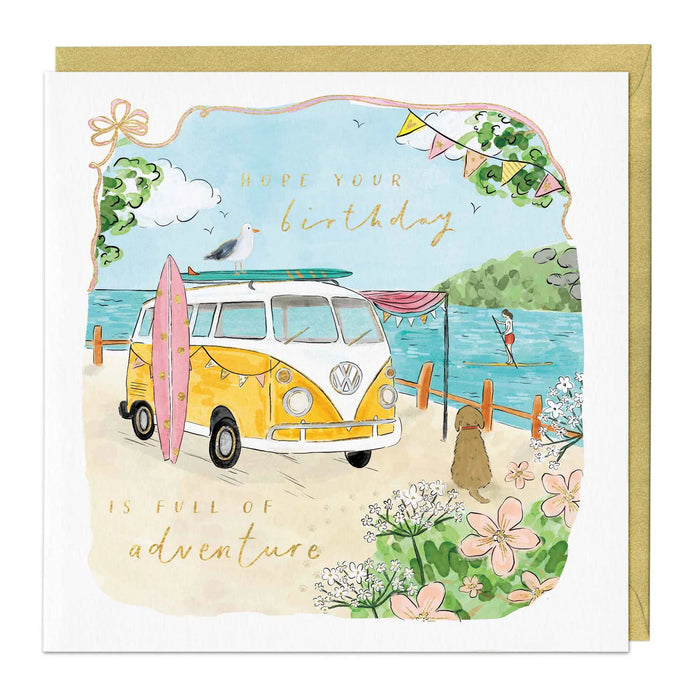 Whistlefish Campervan Adventure Birthday Card