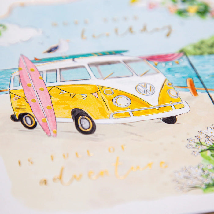 Whistlefish Campervan Adventure Birthday Card